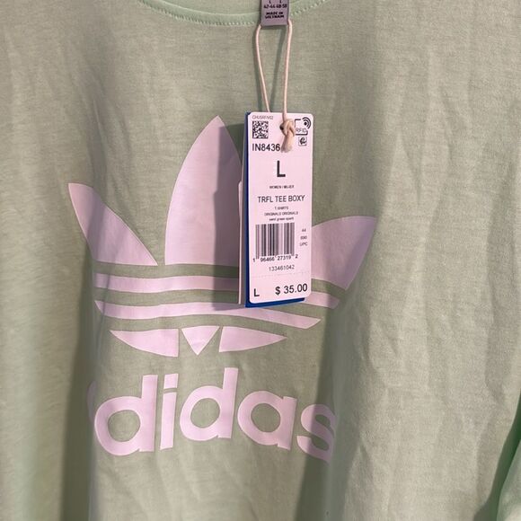 Adidas Tshirt Womens Large Green - Picture 2 of 2